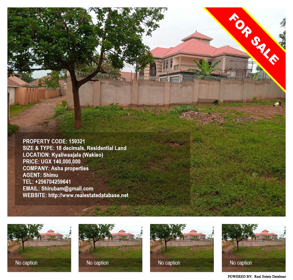 Residential Land  for sale in Kyaliwajjala Wakiso Uganda, code: 159321