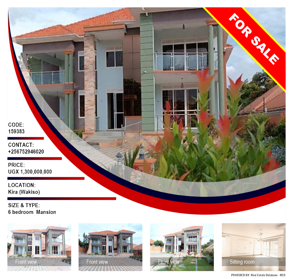 6 bedroom Mansion  for sale in Kira Wakiso Uganda, code: 159383