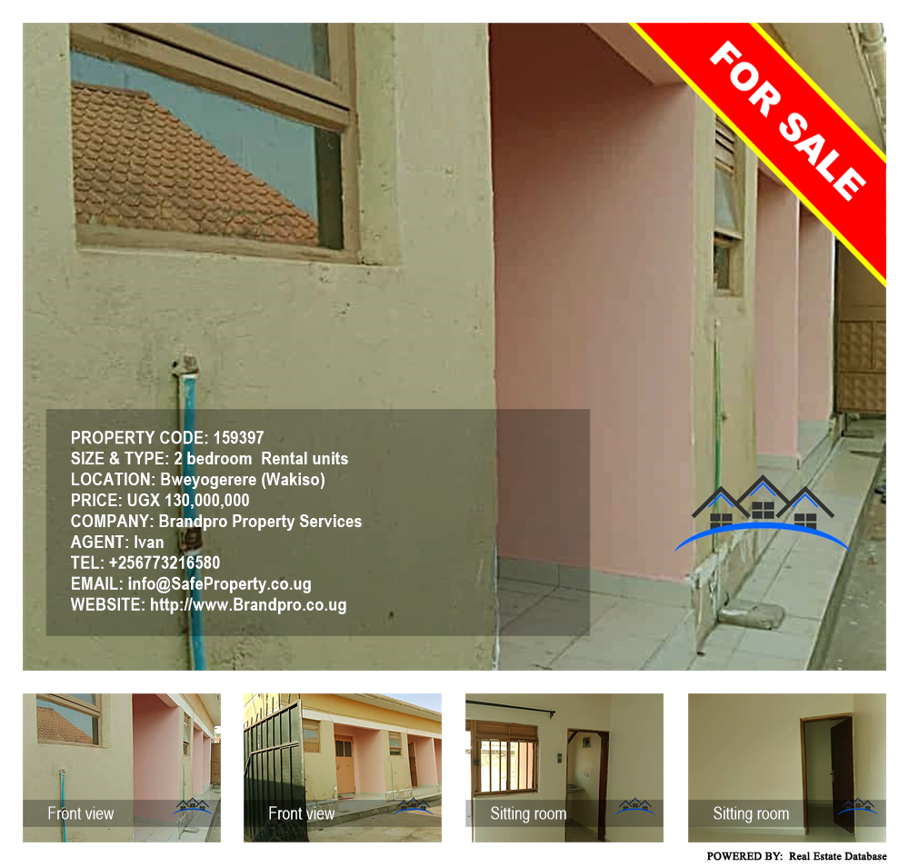 2 bedroom Rental units  for sale in Bweyogerere Wakiso Uganda, code: 159397