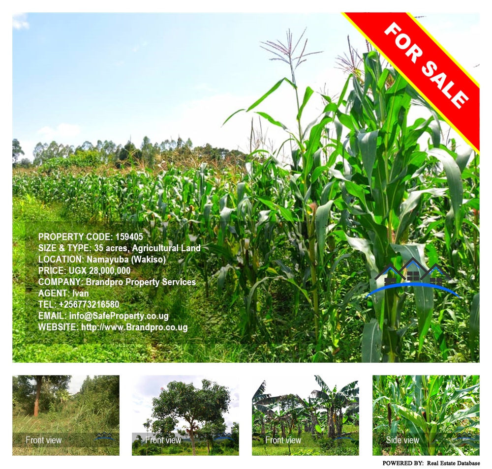 Agricultural Land  for sale in Namayuba Wakiso Uganda, code: 159405