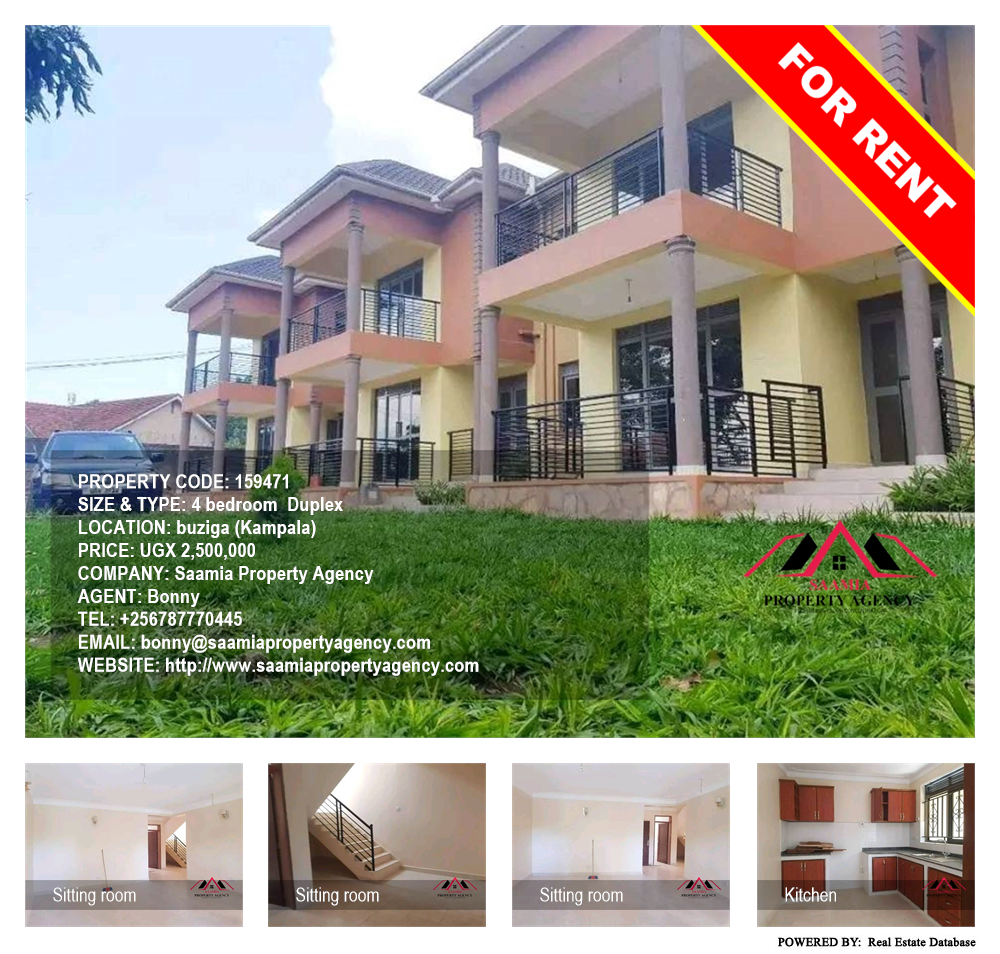 4 bedroom Duplex  for rent in Buziga Kampala Uganda, code: 159471