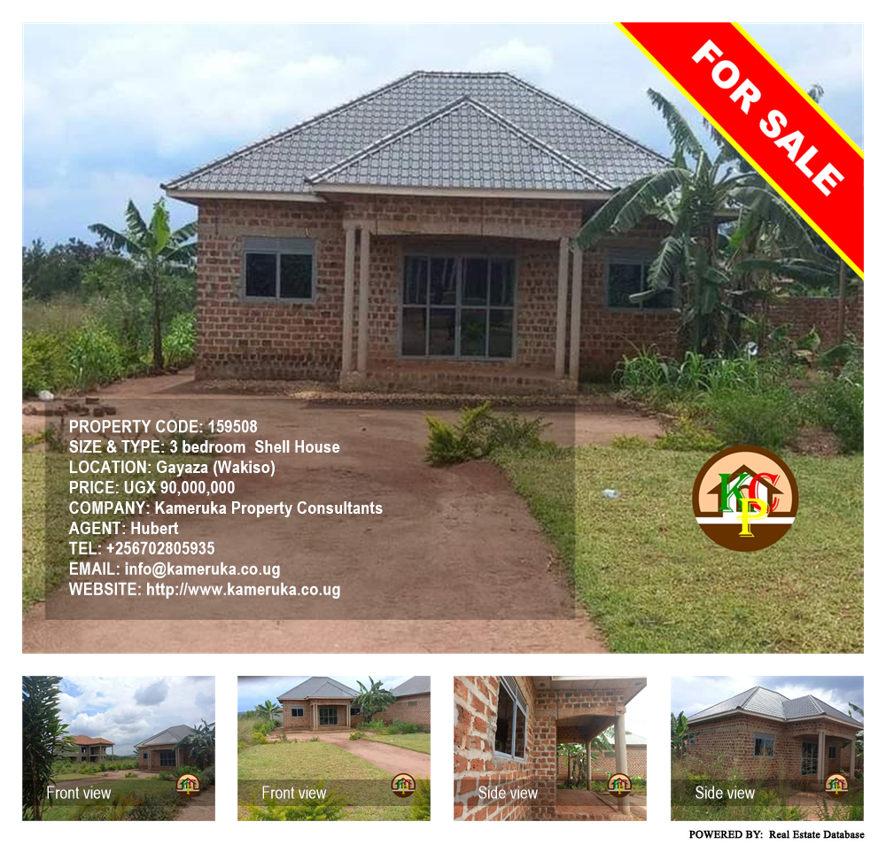 3 bedroom Shell House  for sale in Gayaza Wakiso Uganda, code: 159508