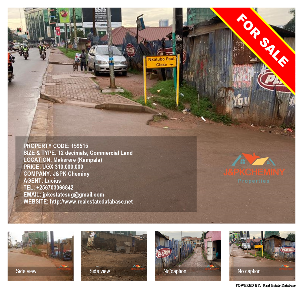 Commercial Land  for sale in Makerere Kampala Uganda, code: 159515