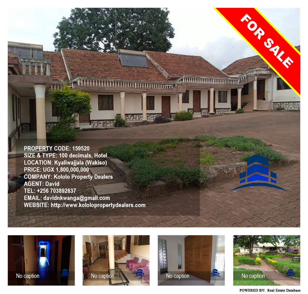 Hotel  for sale in Kyaliwajjala Wakiso Uganda, code: 159520
