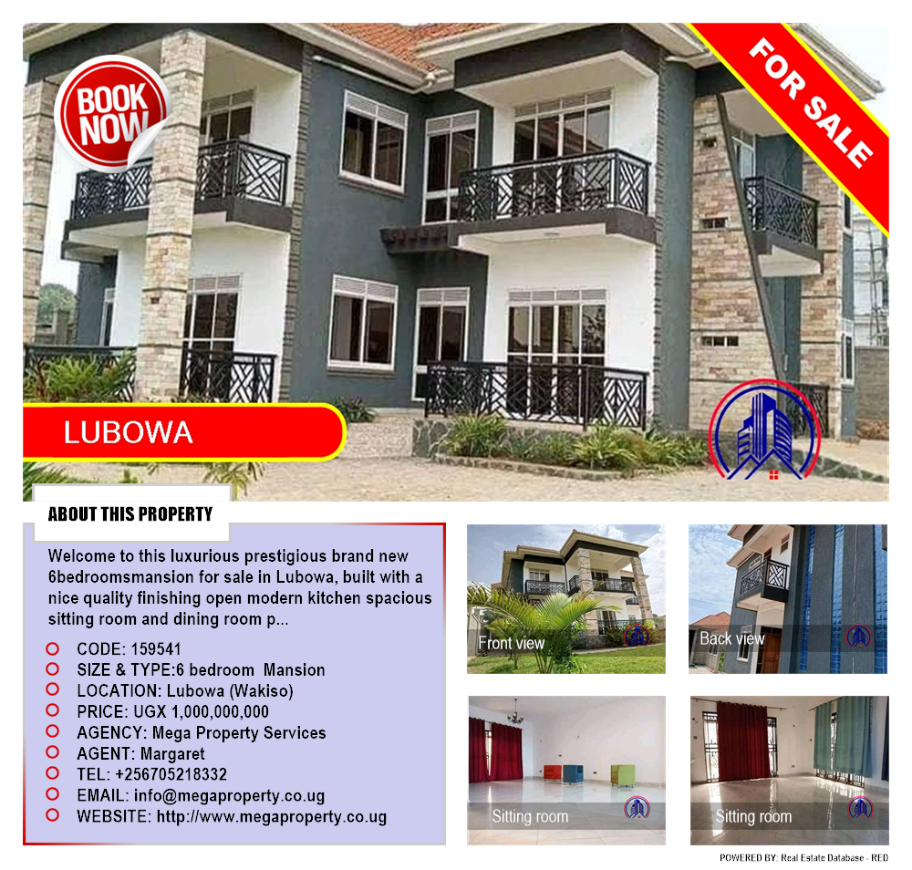 6 bedroom Mansion  for sale in Lubowa Wakiso Uganda, code: 159541