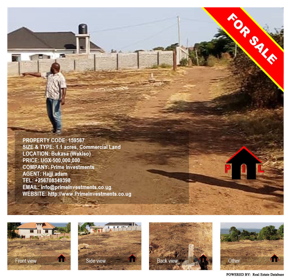 Commercial Land  for sale in Bukasa Wakiso Uganda, code: 159567