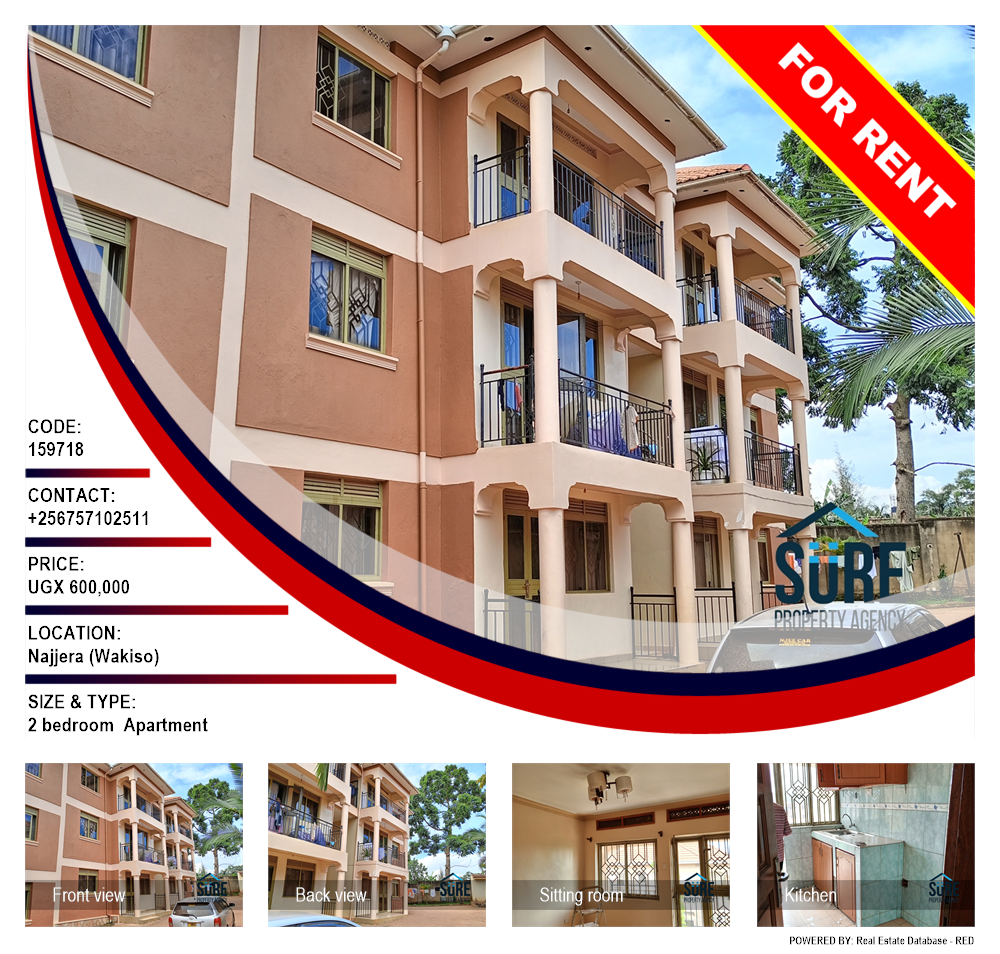 2 bedroom Apartment  for rent in Najjera Wakiso Uganda, code: 159718