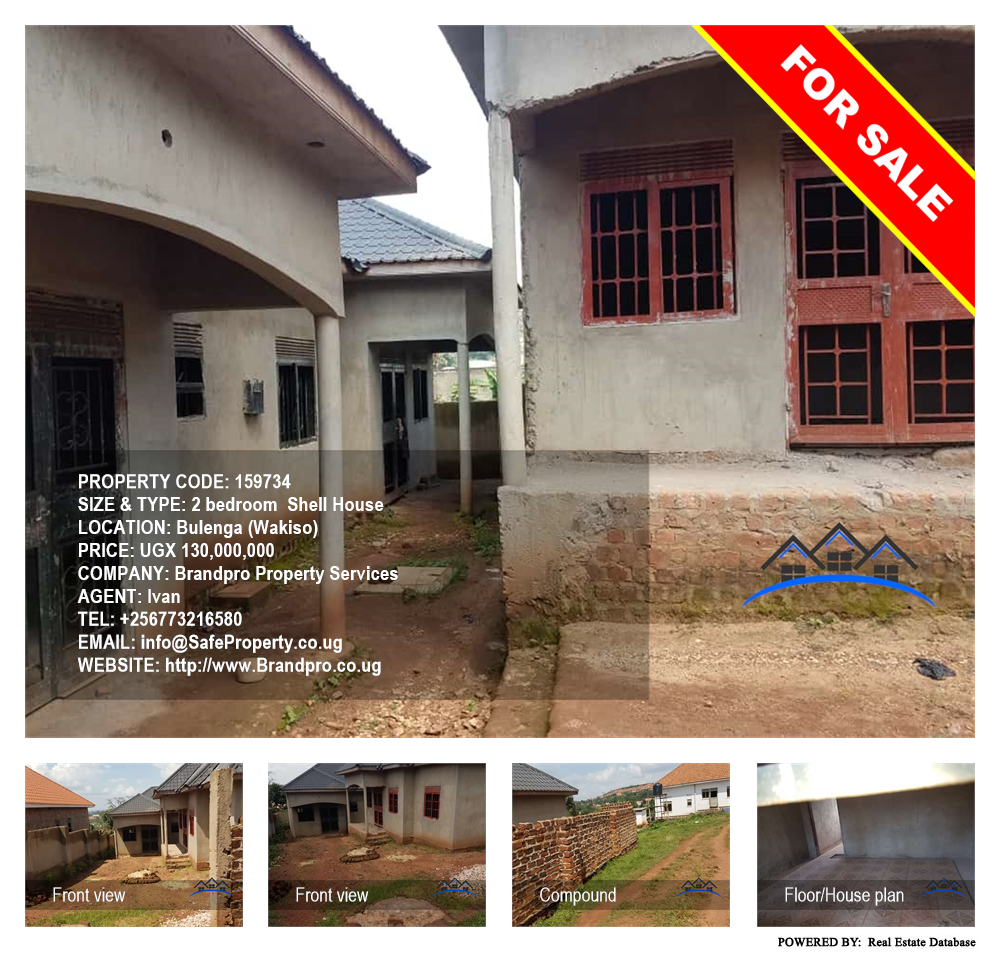 2 bedroom Shell House  for sale in Bulenga Wakiso Uganda, code: 159734