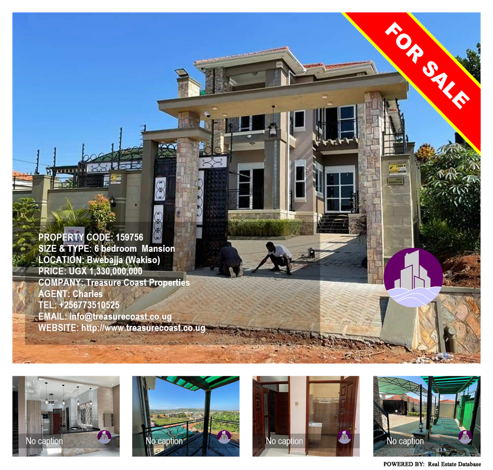 6 bedroom Mansion  for sale in Bwebajja Wakiso Uganda, code: 159756