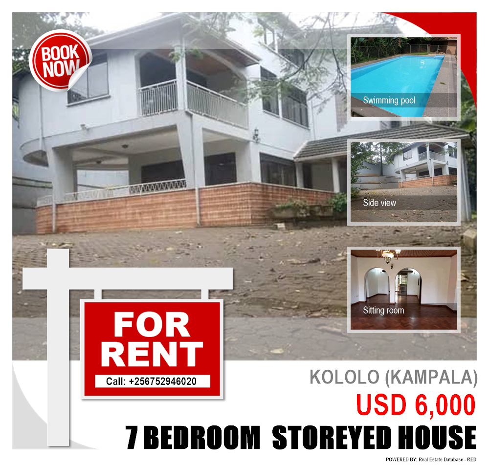 7 bedroom Storeyed house  for rent in Kololo Kampala Uganda, code: 159797