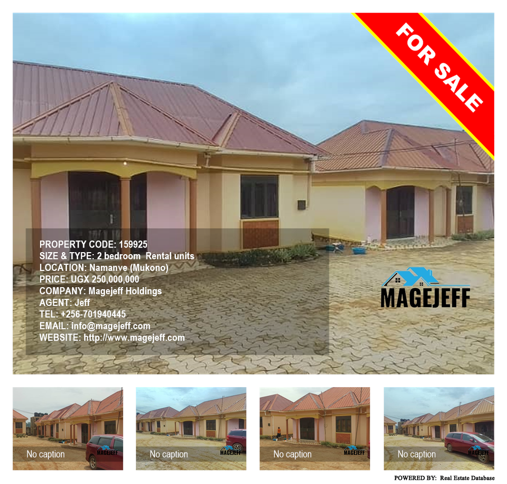 2 bedroom Rental units  for sale in Namanve Mukono Uganda, code: 159925