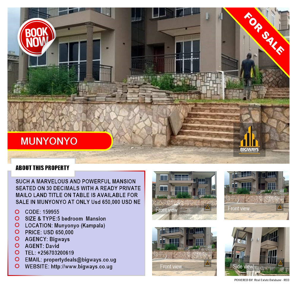 5 bedroom Mansion  for sale in Munyonyo Kampala Uganda, code: 159955