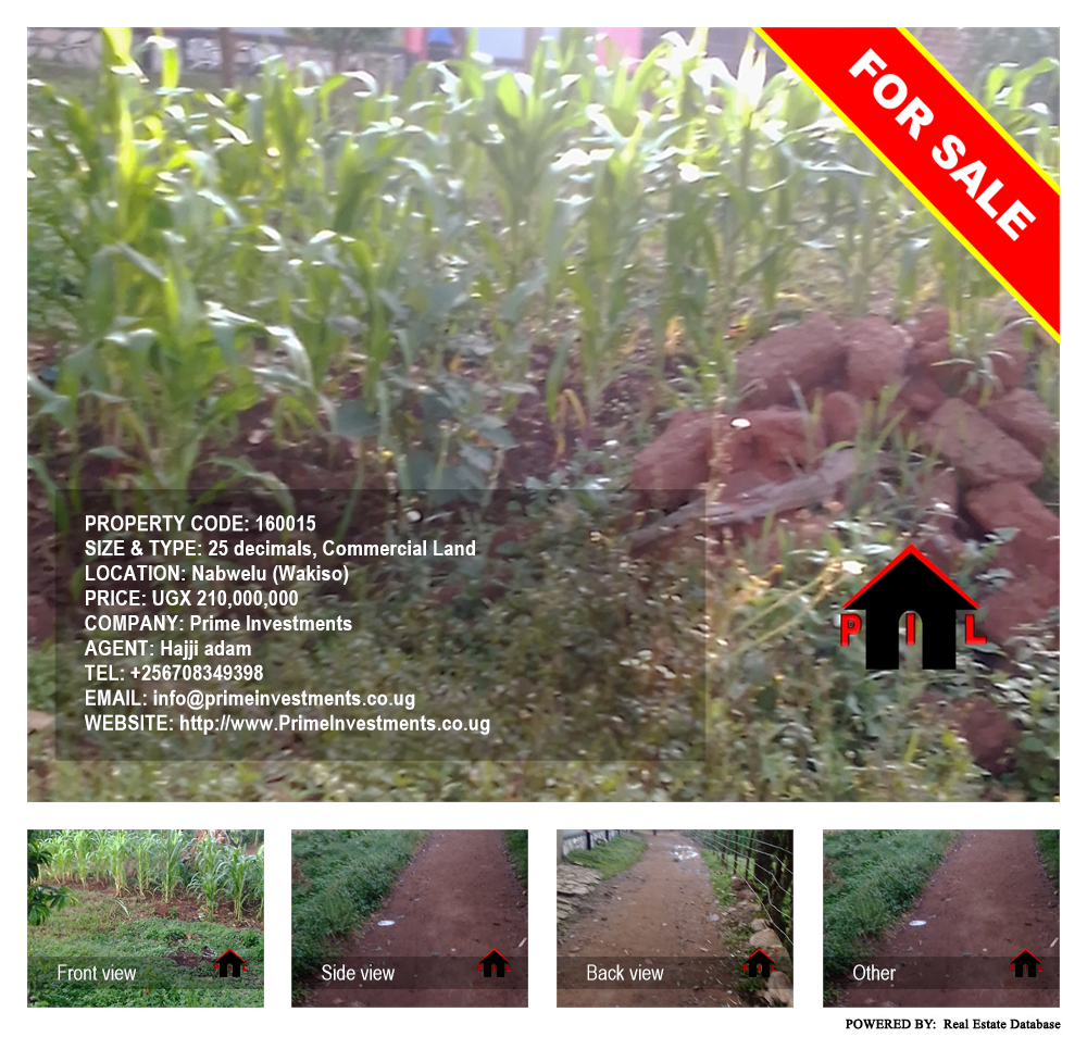 Commercial Land  for sale in Nabwelu Wakiso Uganda, code: 160015