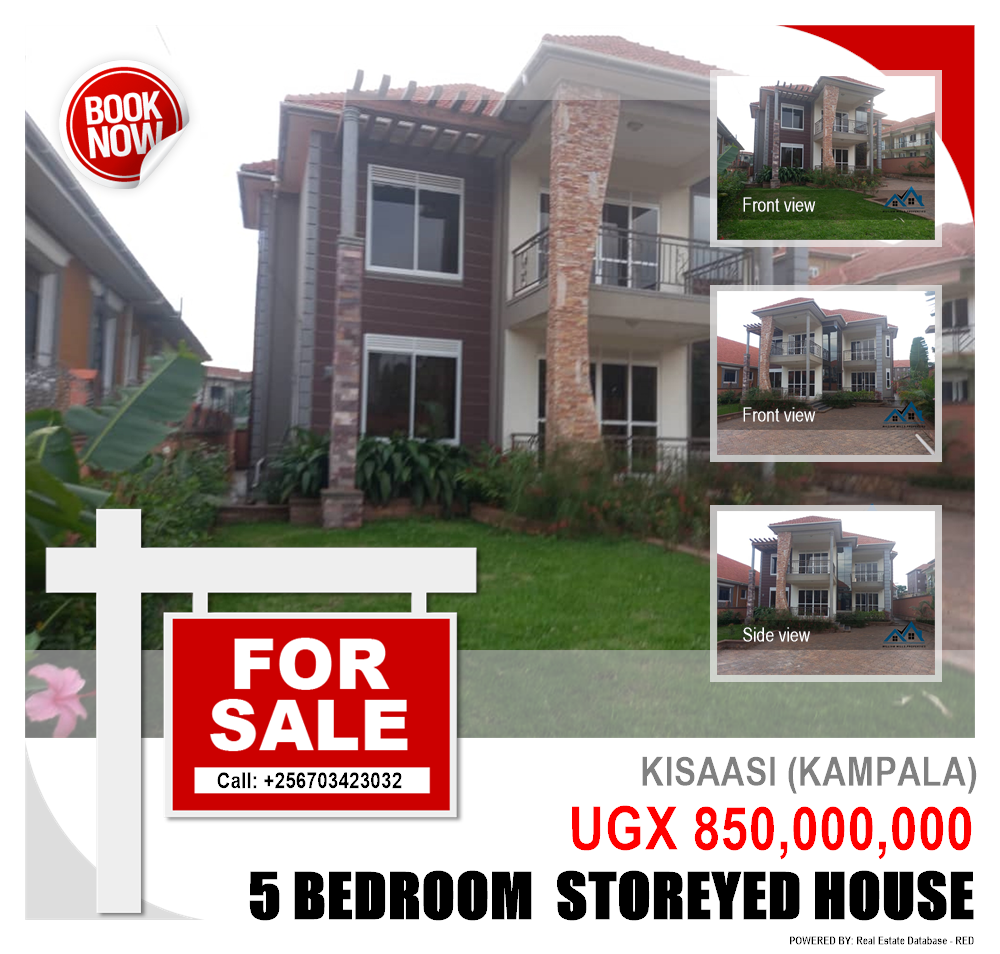 5 bedroom Storeyed house  for sale in Kisaasi Kampala Uganda, code: 160028