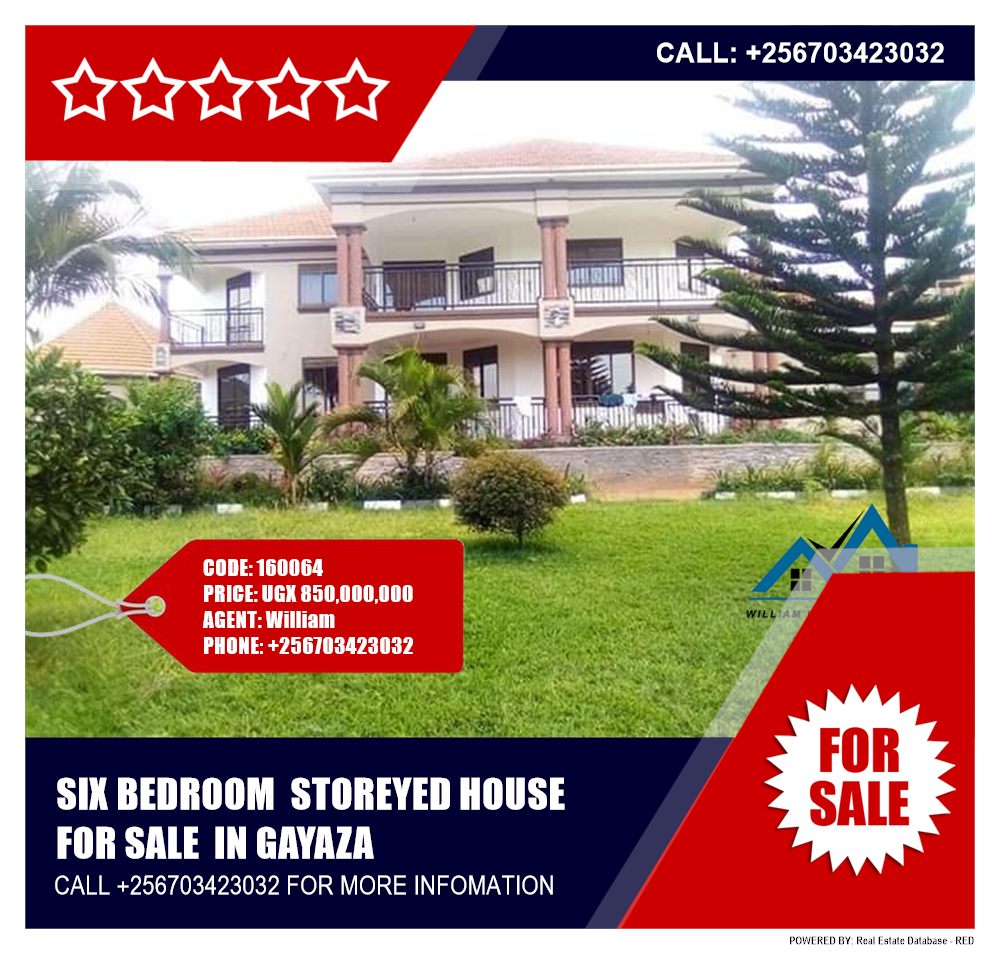6 bedroom Storeyed house  for sale in Gayaza Wakiso Uganda, code: 160064