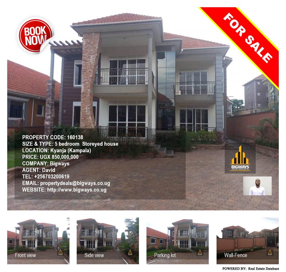 5 bedroom Storeyed house  for sale in Kyanja Kampala Uganda, code: 160138