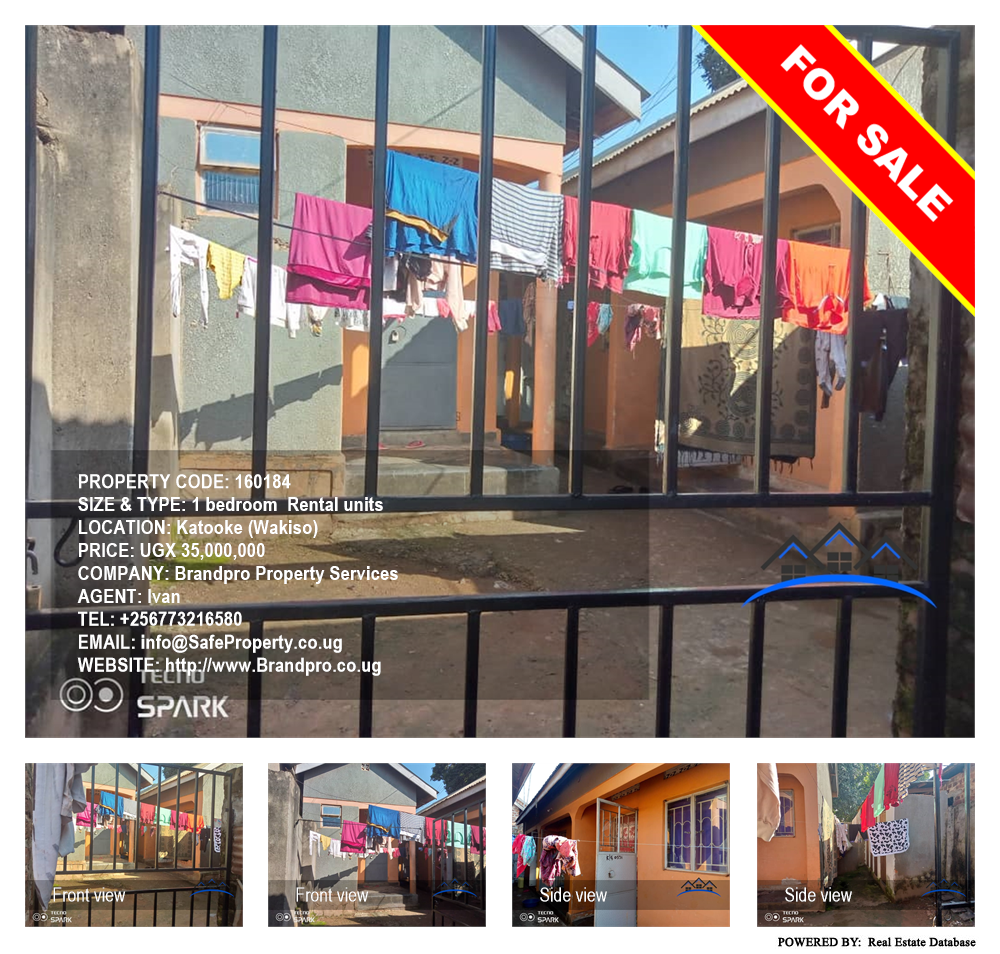1 bedroom Rental units  for sale in Katooke Wakiso Uganda, code: 160184