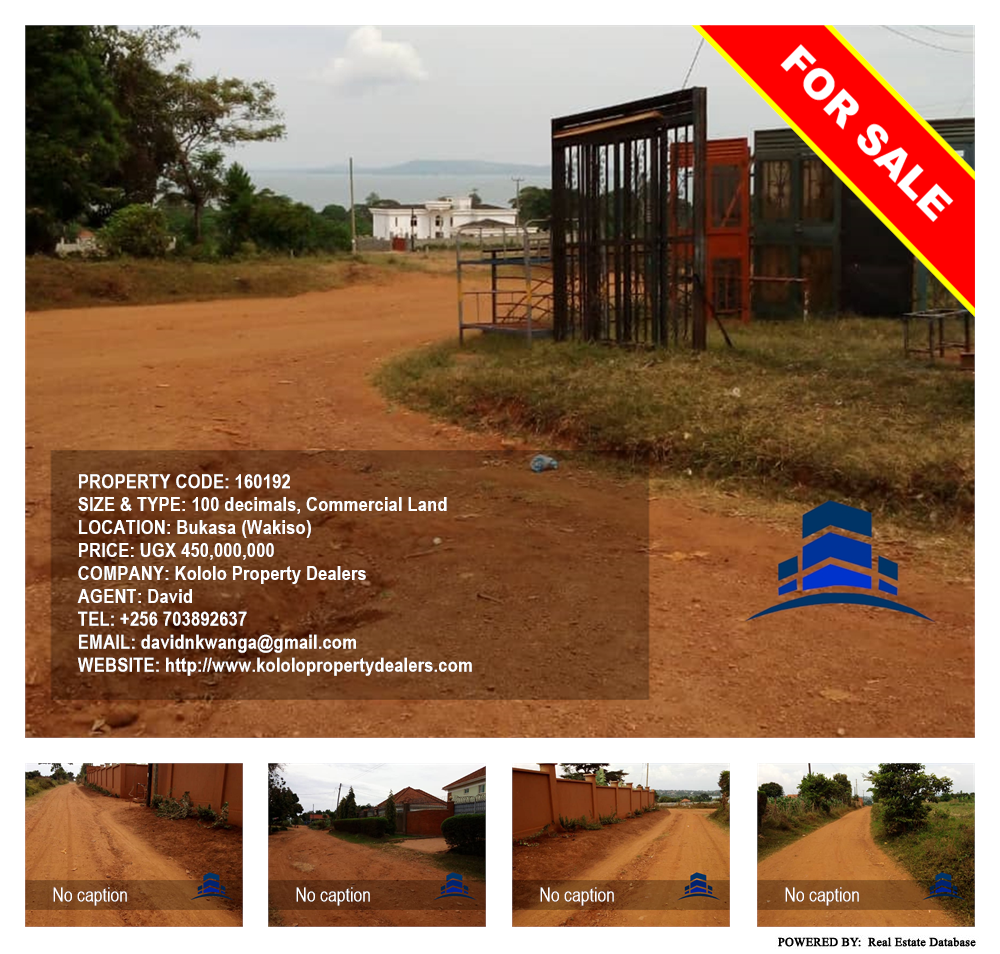 Commercial Land  for sale in Bukasa Wakiso Uganda, code: 160192