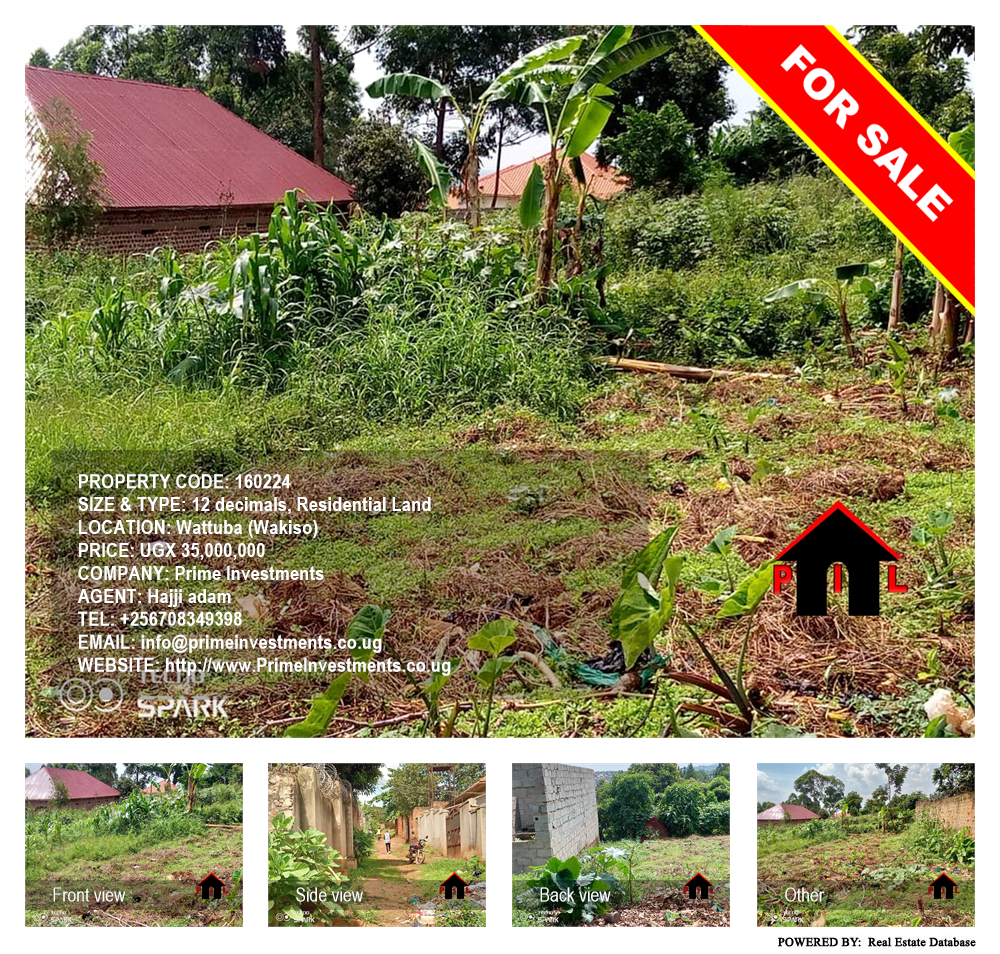 Residential Land  for sale in Wattuba Wakiso Uganda, code: 160224