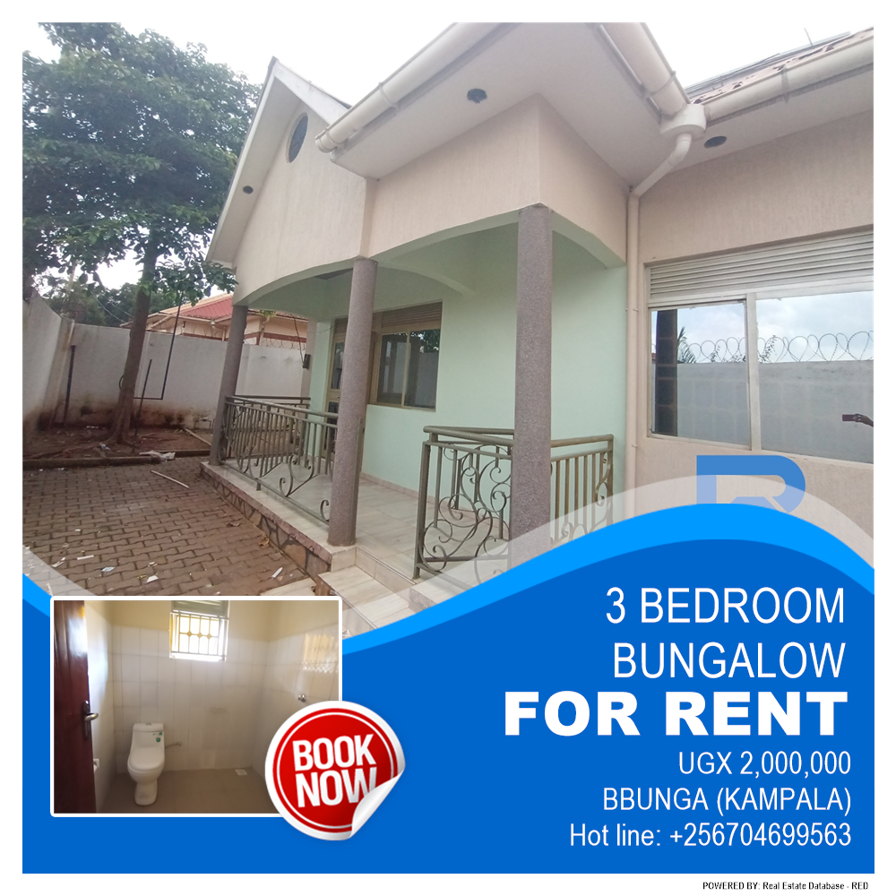 3 bedroom Bungalow  for rent in Bbunga Kampala Uganda, code: 160238