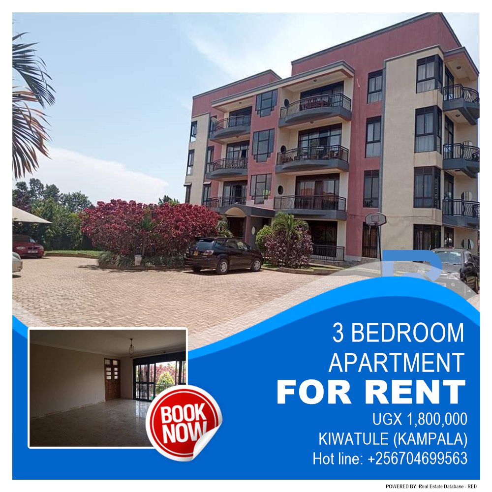 3 bedroom Apartment  for rent in Kiwaatule Kampala Uganda, code: 160240