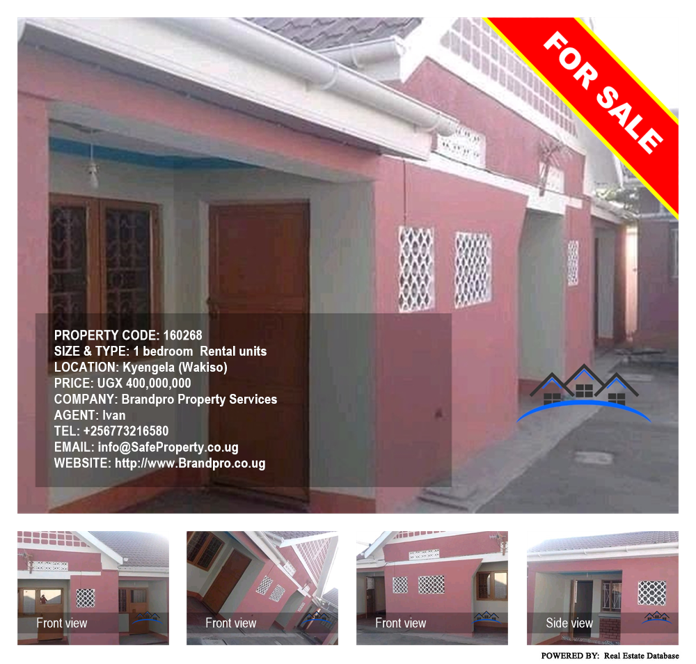 1 bedroom Rental units  for sale in Kyengela Wakiso Uganda, code: 160268