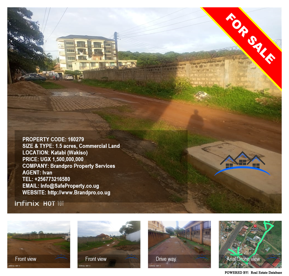 Commercial Land  for sale in Katabi Wakiso Uganda, code: 160279
