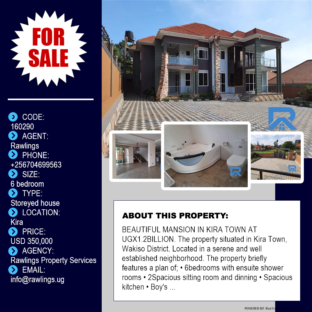 6 bedroom Storeyed house  for sale in Kira Kampala Uganda, code: 160290