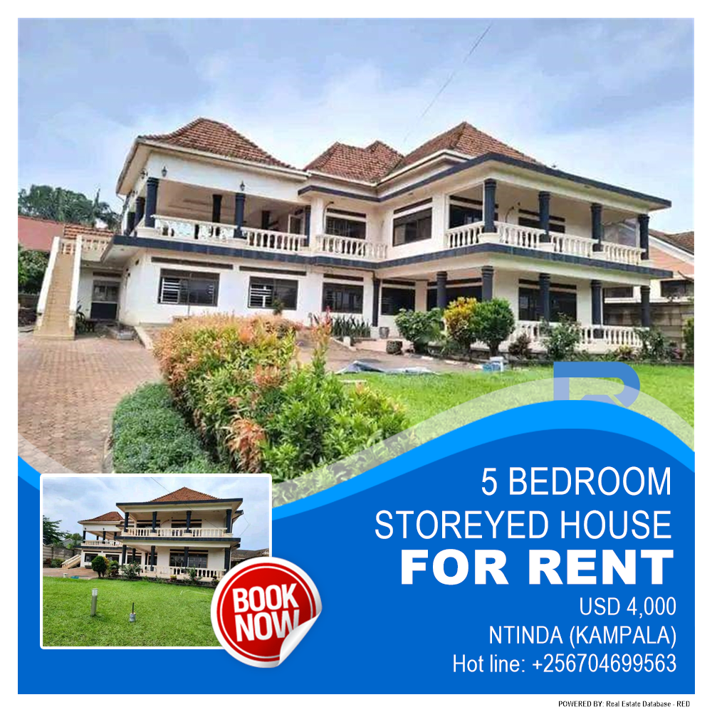 5 bedroom Storeyed house  for rent in Ntinda Kampala Uganda, code: 160317