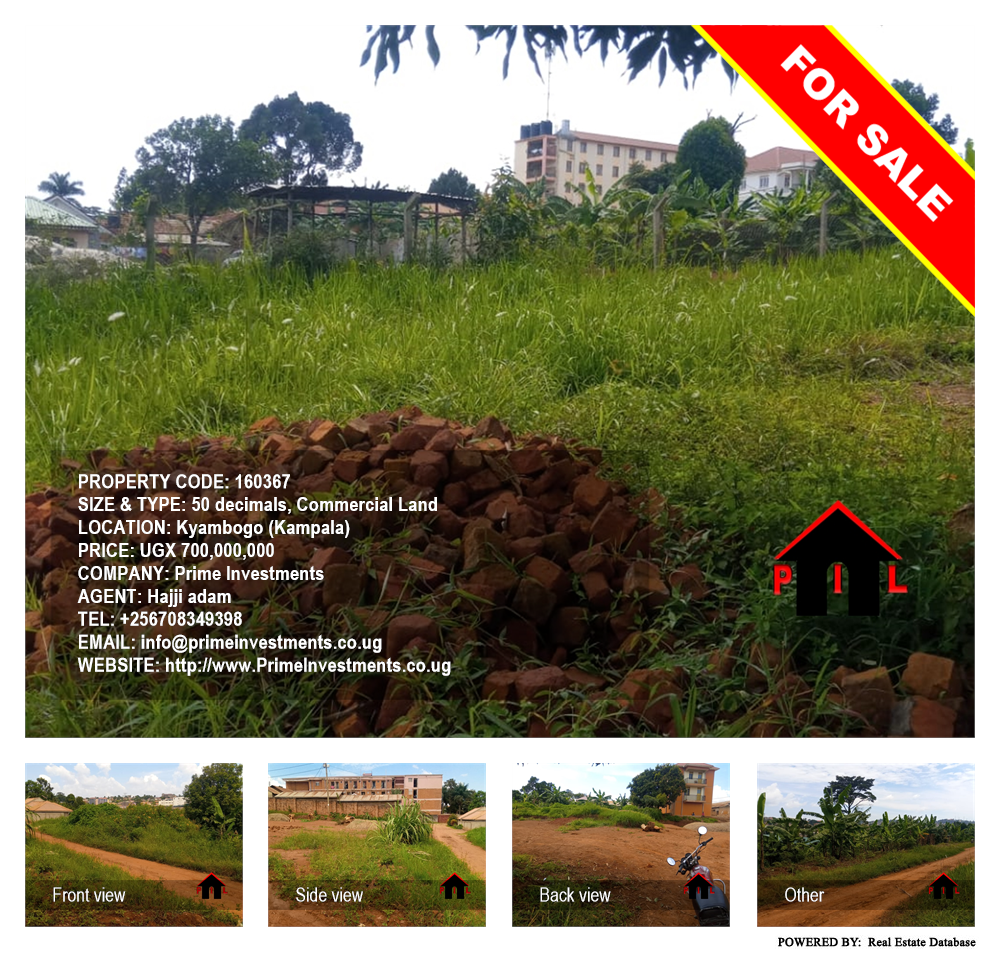 Commercial Land  for sale in Kyambogo Kampala Uganda, code: 160367
