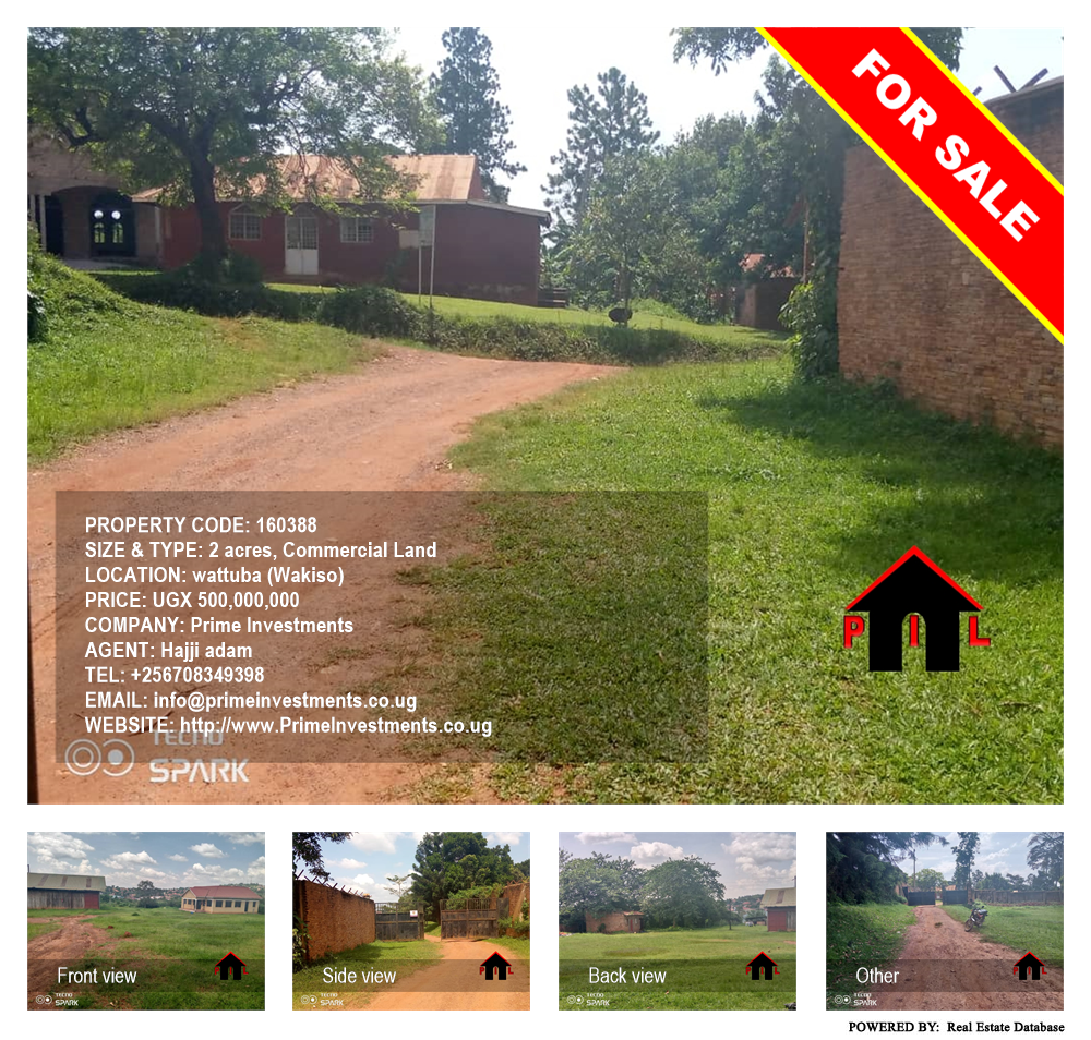 Commercial Land  for sale in Wattuba Wakiso Uganda, code: 160388