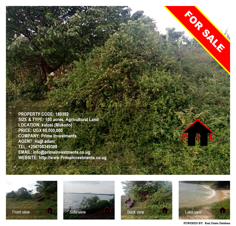 Agricultural Land  for sale in Katosi Mukono Uganda, code: 160392