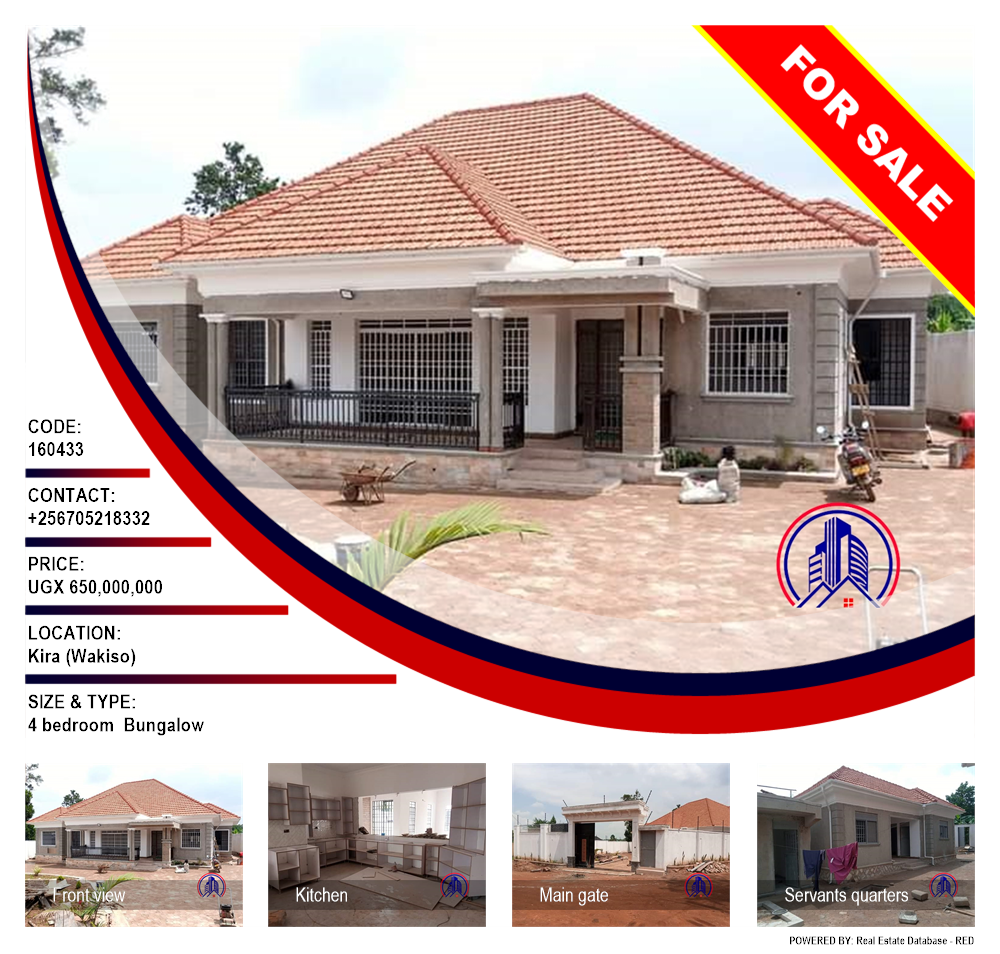 4 bedroom Bungalow  for sale in Kira Wakiso Uganda, code: 160433