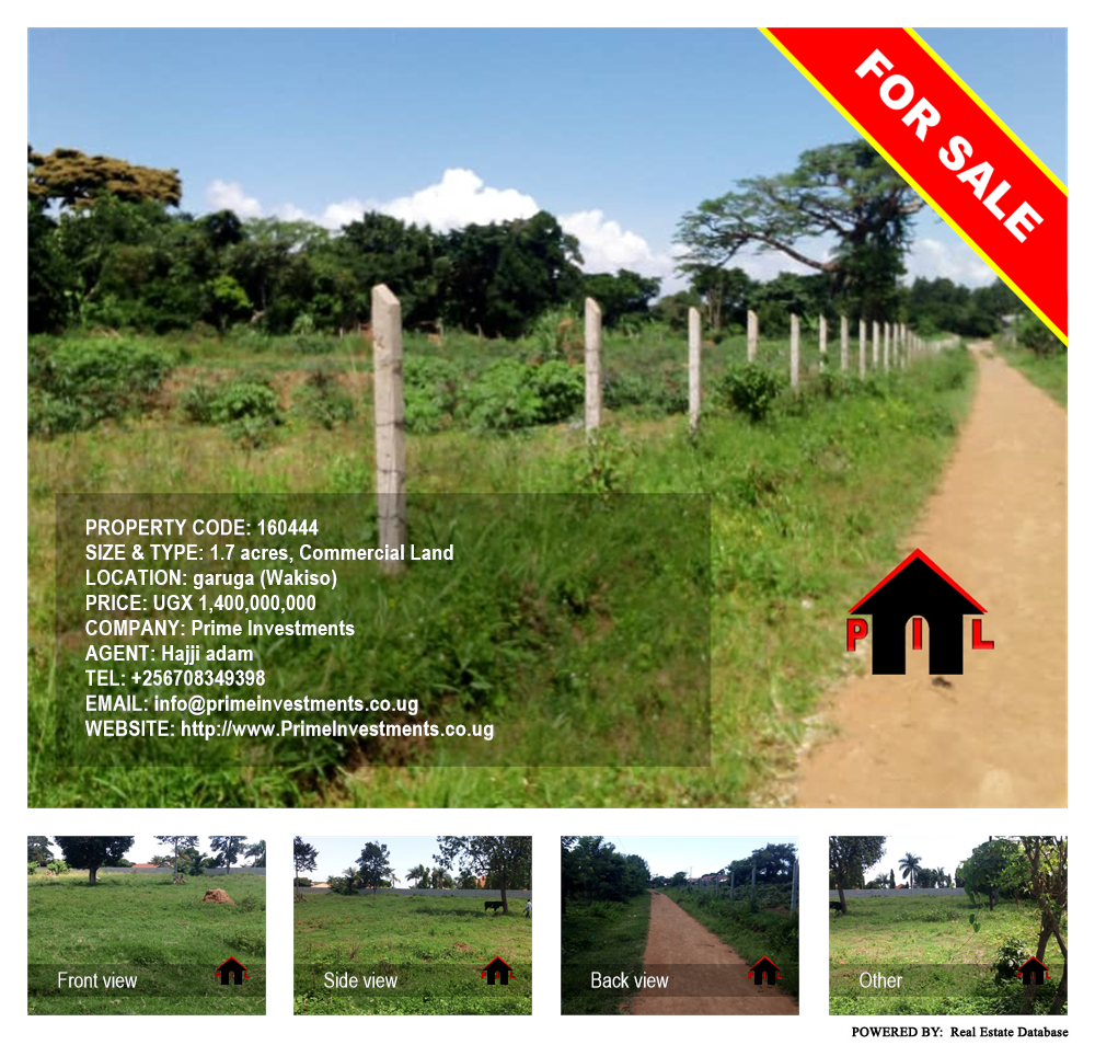 Commercial Land  for sale in Garuga Wakiso Uganda, code: 160444