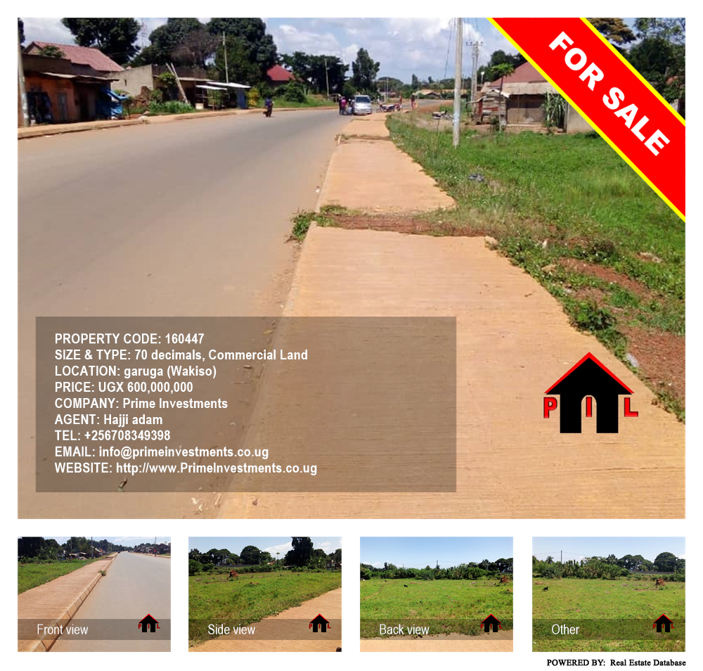 Commercial Land  for sale in Garuga Wakiso Uganda, code: 160447