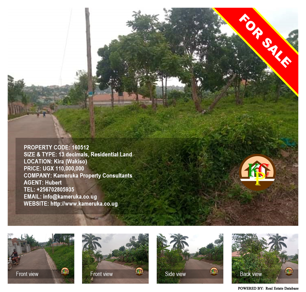Residential Land  for sale in Kira Wakiso Uganda, code: 160512