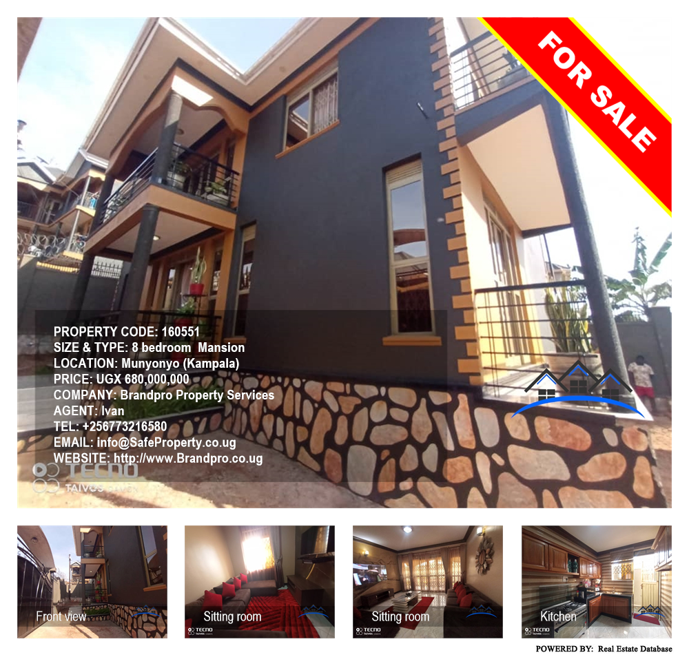 8 bedroom Mansion  for sale in Munyonyo Kampala Uganda, code: 160551