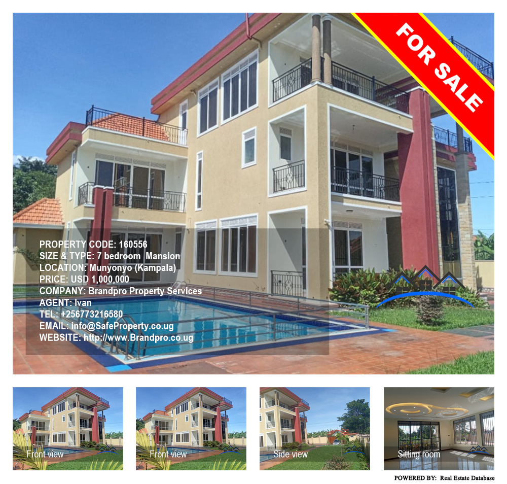 7 bedroom Mansion  for sale in Munyonyo Kampala Uganda, code: 160556