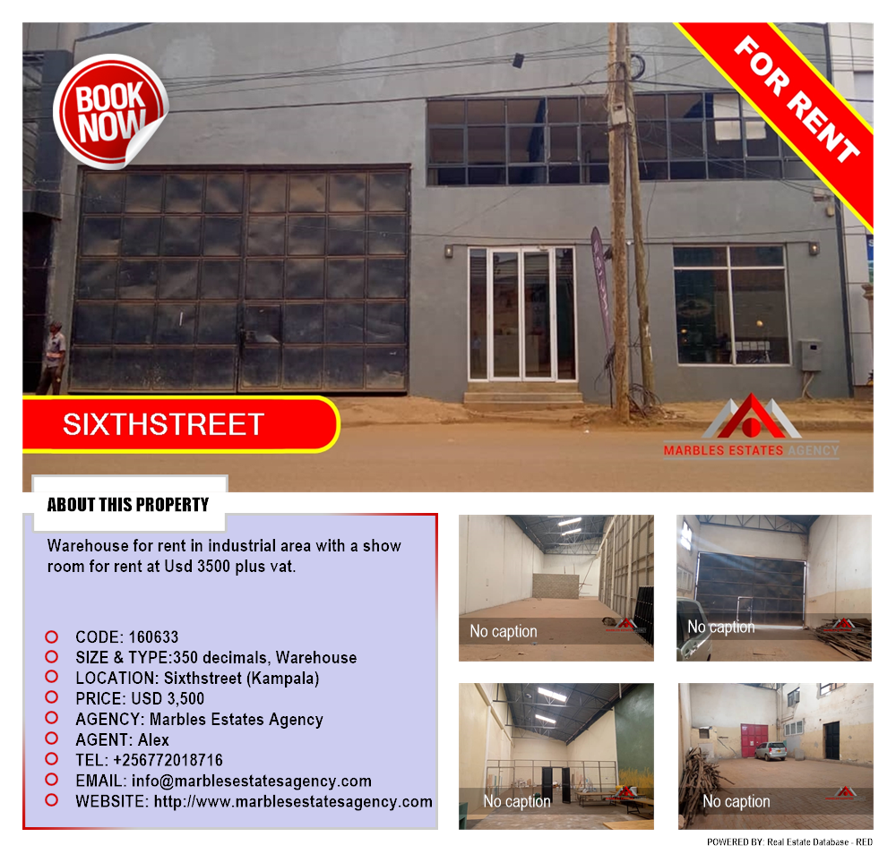 Warehouse  for rent in Sixthstreet Kampala Uganda, code: 160633