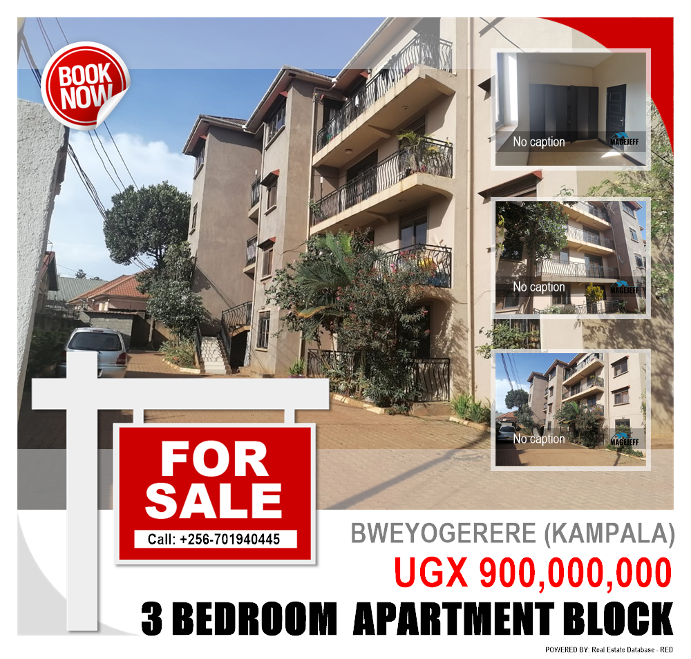 3 bedroom Apartment block  for sale in Bweyogerere Kampala Uganda, code: 160646