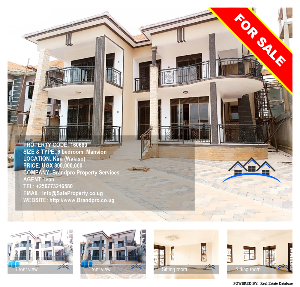 6 bedroom Mansion  for sale in Kira Wakiso Uganda, code: 160680