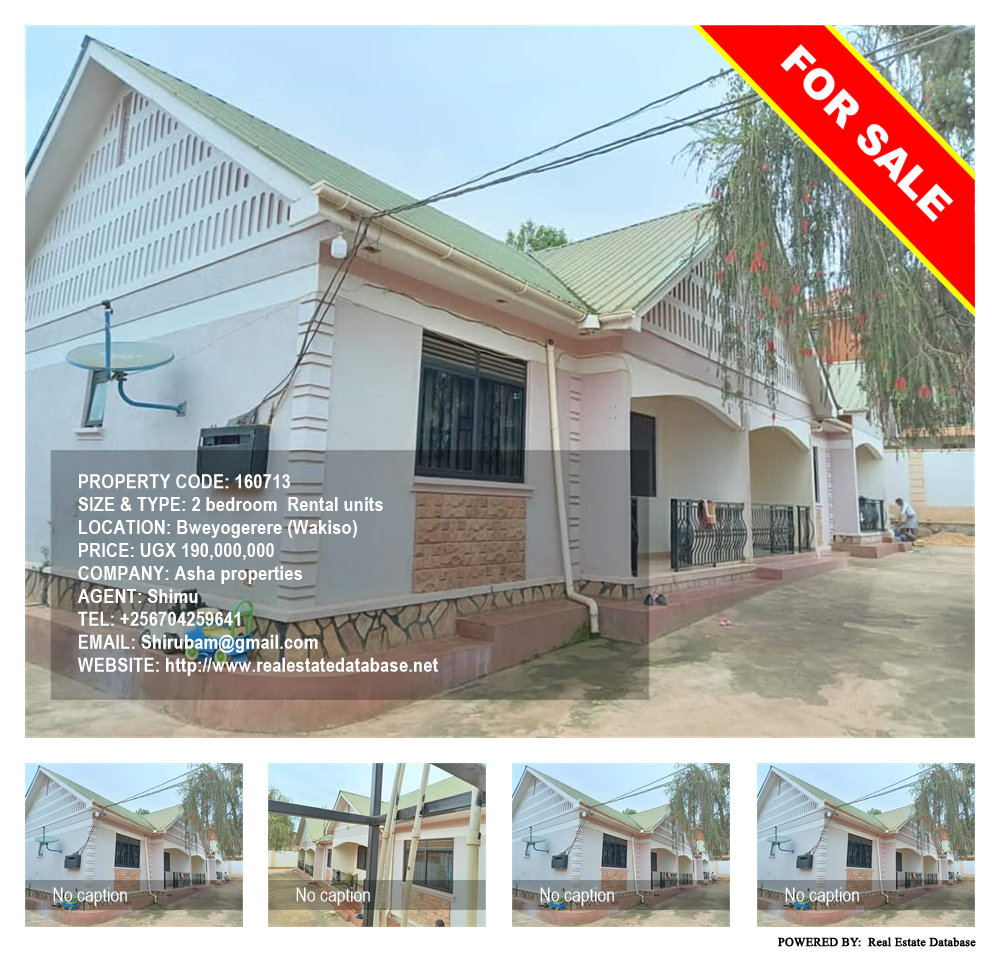 2 bedroom Rental units  for sale in Bweyogerere Wakiso Uganda, code: 160713