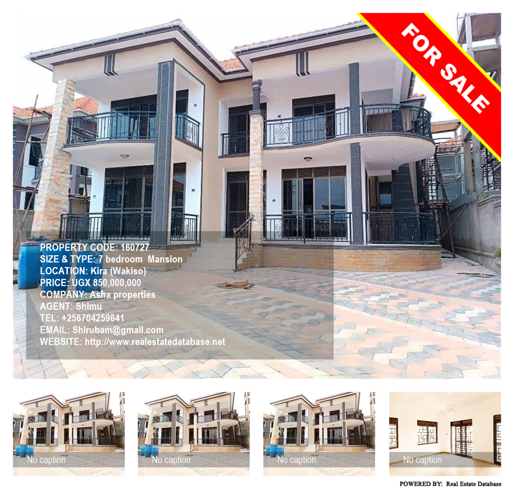 7 bedroom Mansion  for sale in Kira Wakiso Uganda, code: 160727