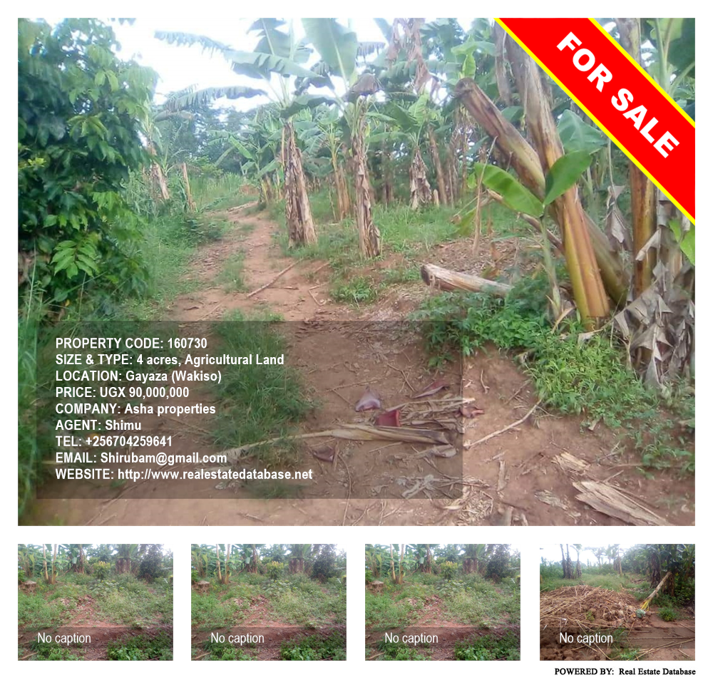 Agricultural Land  for sale in Gayaza Wakiso Uganda, code: 160730