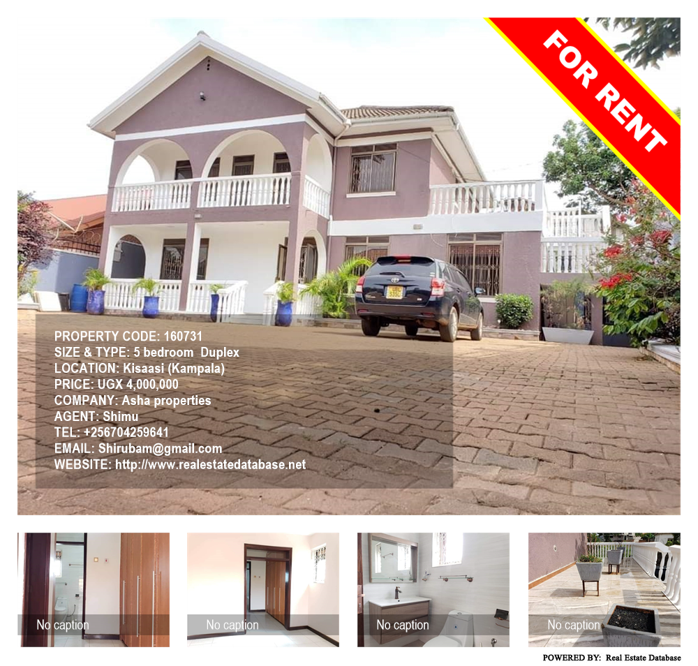 5 bedroom Duplex  for rent in Kisaasi Kampala Uganda, code: 160731