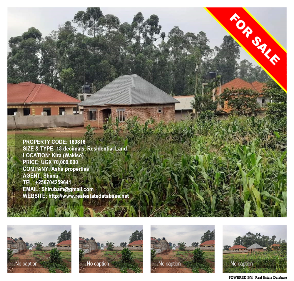 Residential Land  for sale in Kira Wakiso Uganda, code: 160816