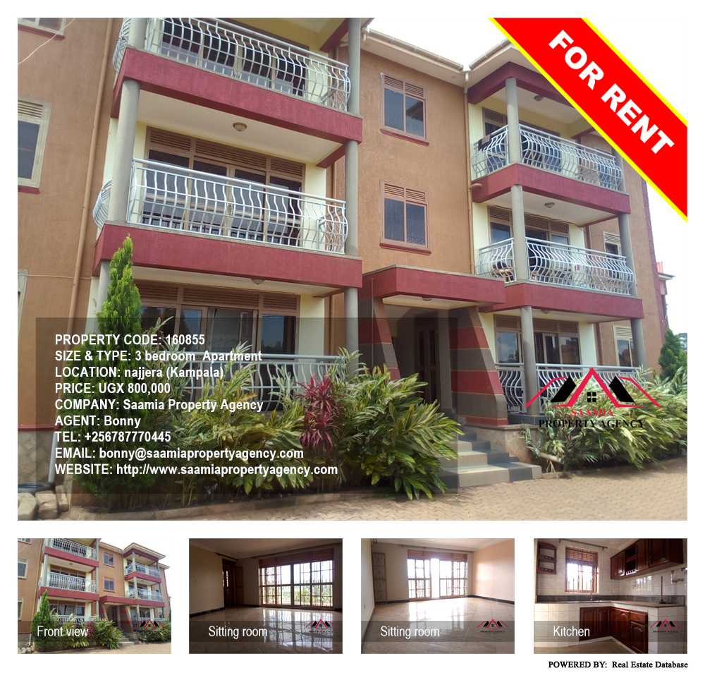 3 bedroom Apartment  for rent in Najjera Kampala Uganda, code: 160855