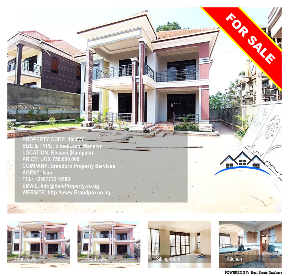 5 bedroom Mansion  for sale in Kisaasi Kampala Uganda, code: 160877