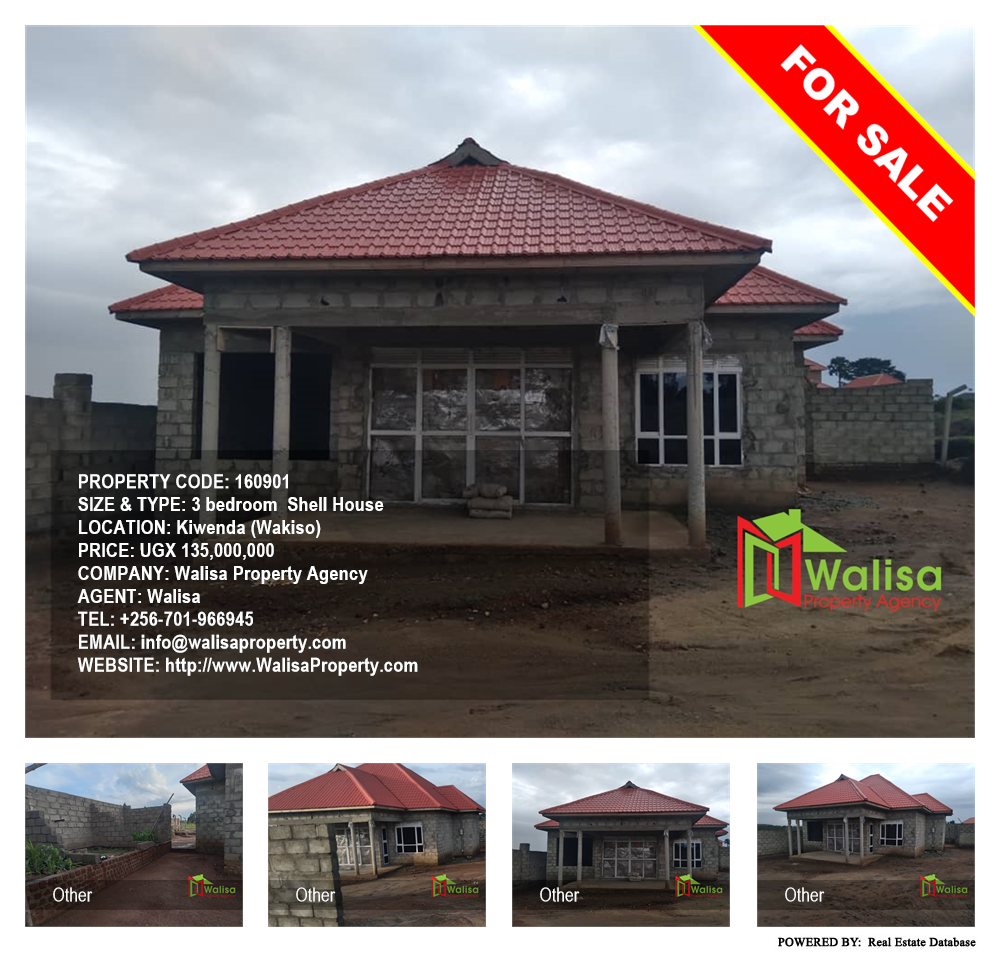 3 bedroom Shell House  for sale in Kiwenda Wakiso Uganda, code: 160901