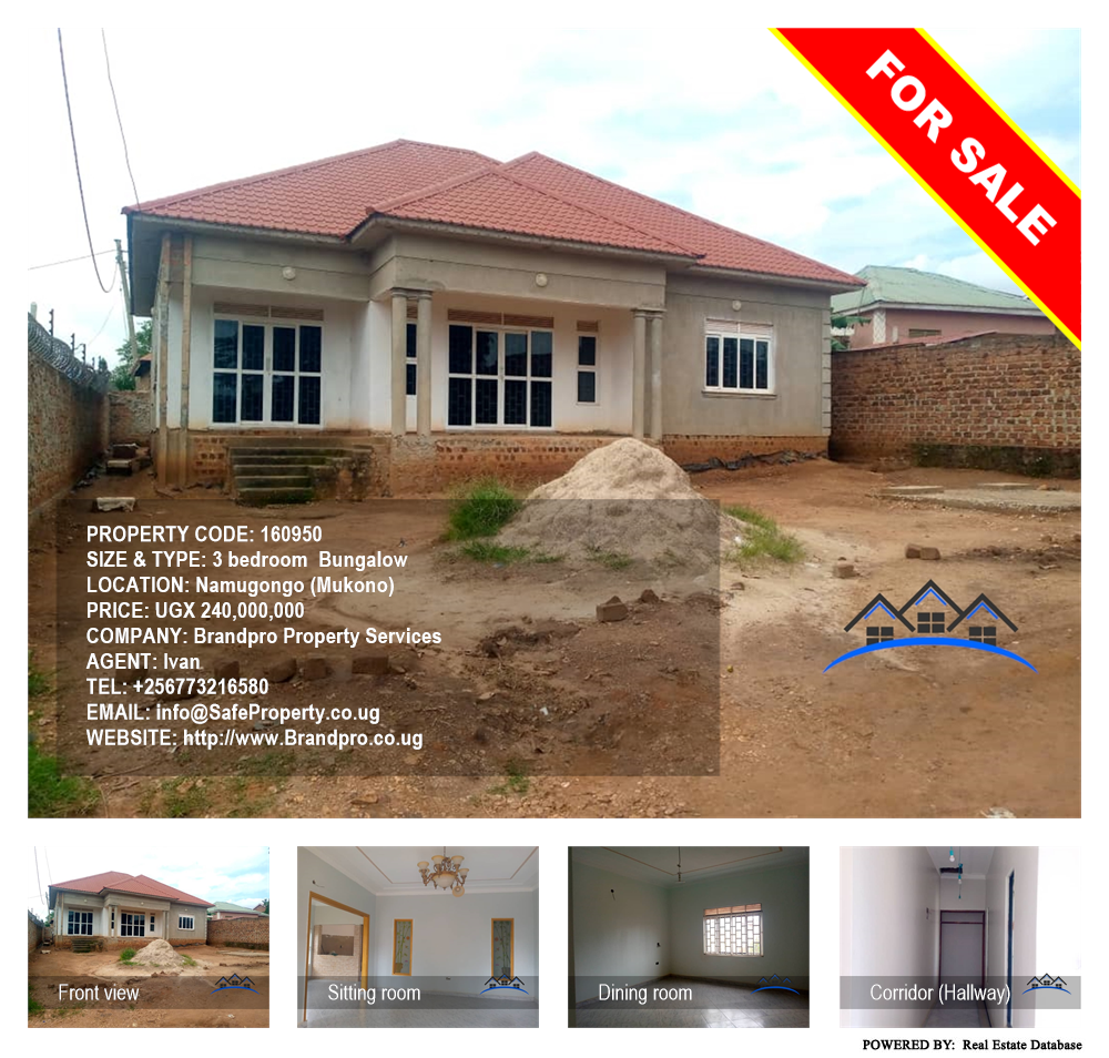 3 bedroom Bungalow  for sale in Namugongo Mukono Uganda, code: 160950